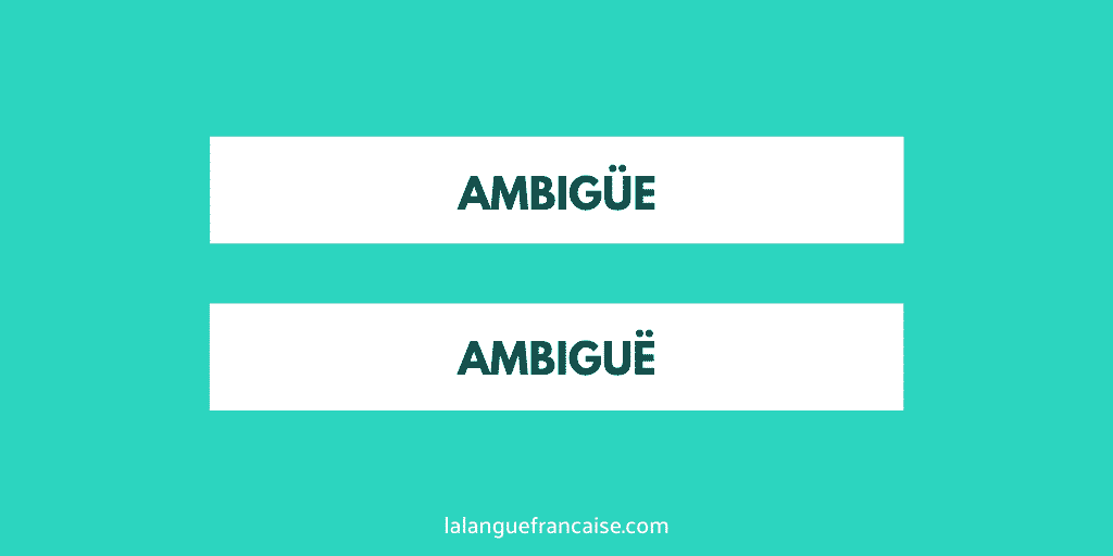 « Ambigüe » ou « ambiguë » ?
