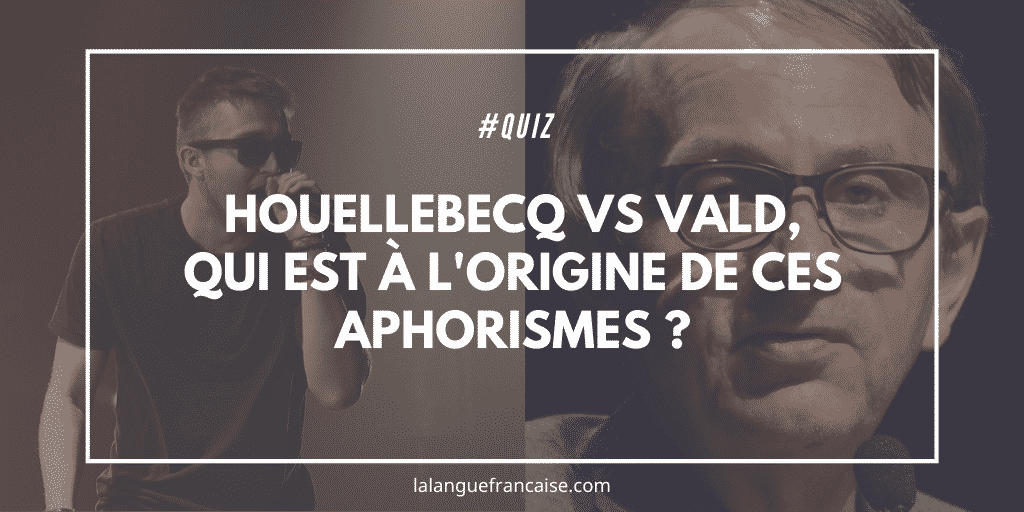 Houellebecq Vs Vald, qui est à l'origine de ces aphorismes ?
