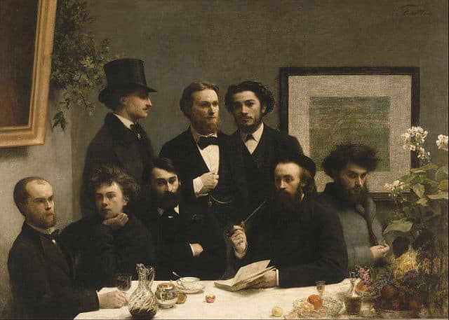Un coin de table, huile sur toile d'Henri Fantin-Latour, 1872, musée d'Orsay