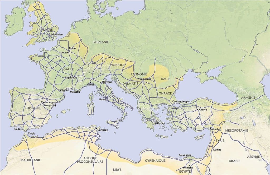 Carte des voies romaines