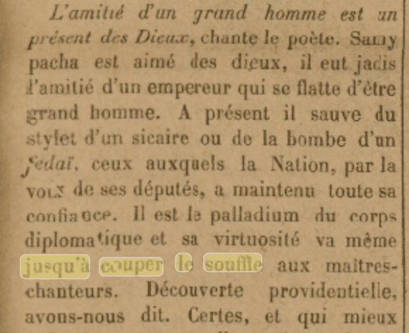 à couper le souffle premier usage Gallica