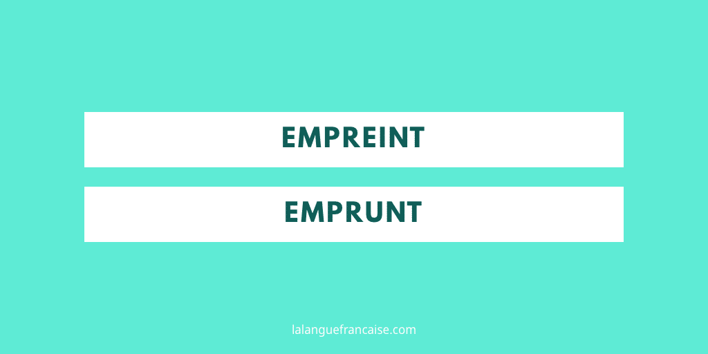 Empreint ou emprunt : quelle différence ?