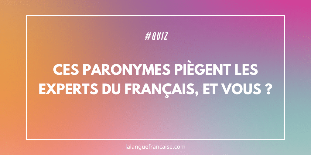 quiz paronymes experts