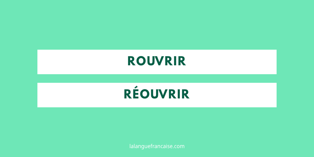 « Rouvrir » et « réouvrir » : quelle est la forme correcte ?
