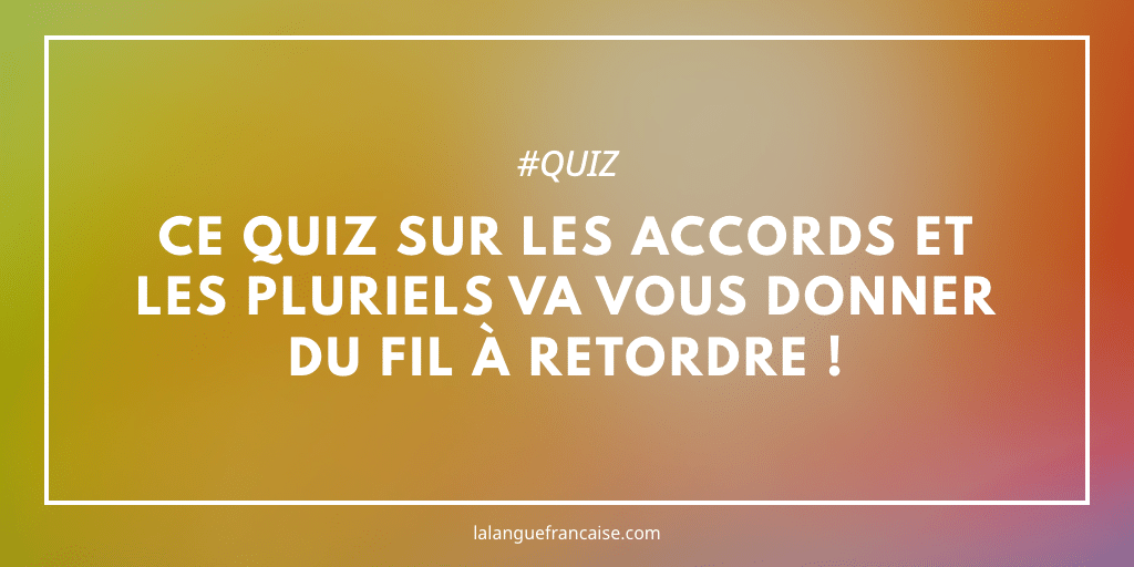 Ce quiz sur les accords et les pluriels va vous donner du fil à retordre !
