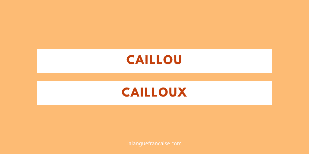 « Caillou » ou « cailloux » ?