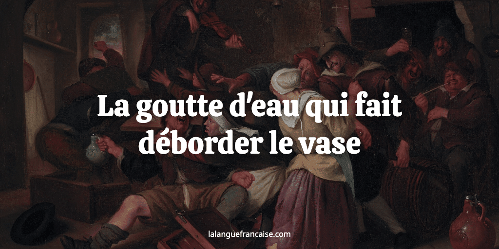 La goutte d'eau qui fait déborder le vase