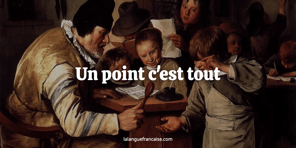 Un point c'est tout : définition et origine de l'expression