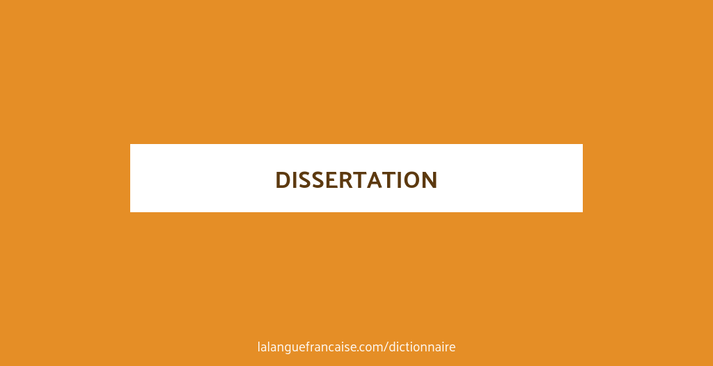 dissertation definition mot