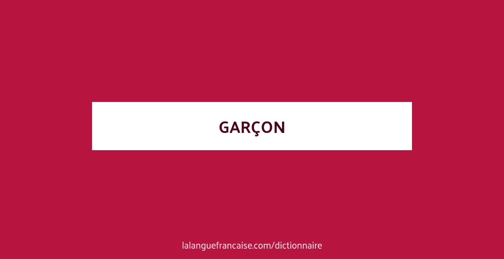 Définition de garçon Dictionnaire français