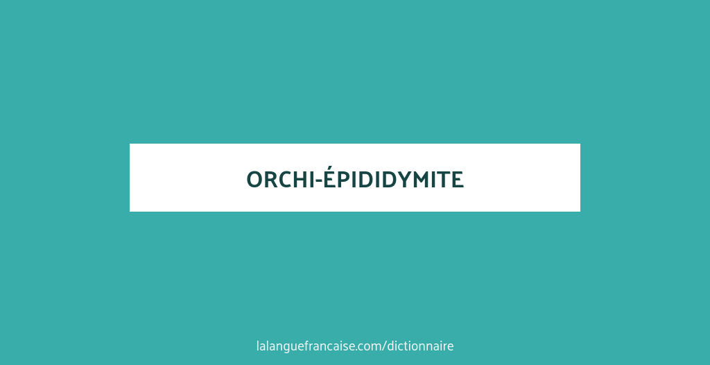Définition de orchi-épididymite | Dictionnaire français