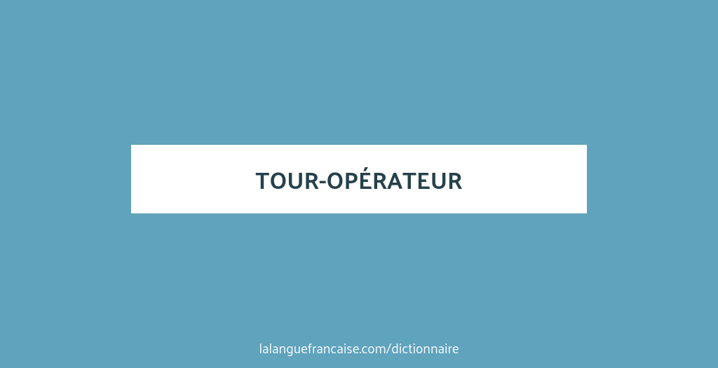 definition tour operateur
