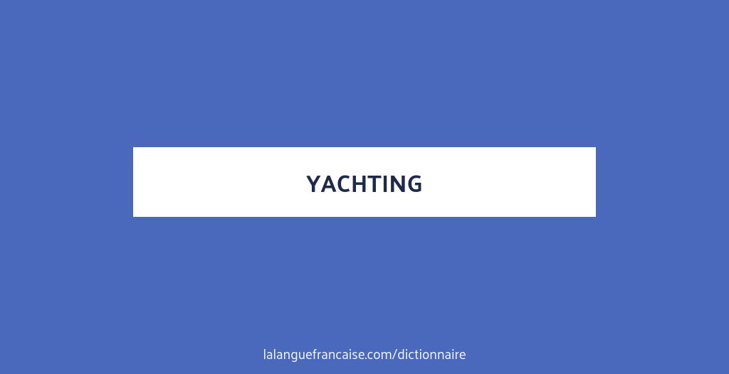 yachting word definition